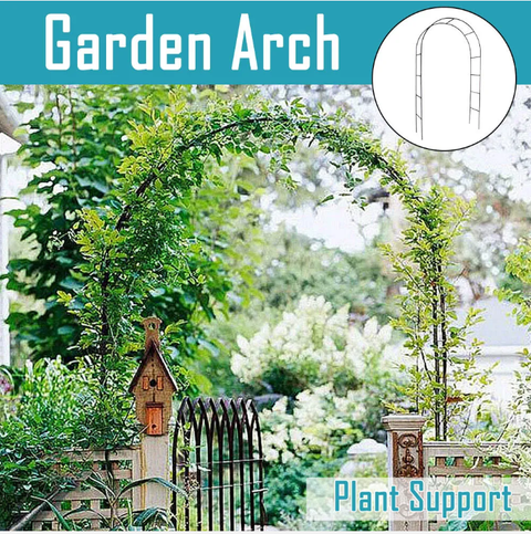 2x Garden Arch roses Climbing Plants Support Arbour Pergola Trellis Archway Iron - Bright Tech Home