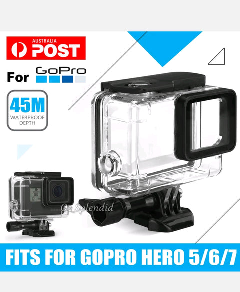 Waterproof Diving Black Camera Accessories 45m Housing Case For GoPro Hero 7 6 5