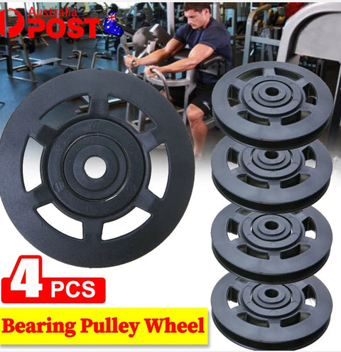 4PCS Bearing Pulley Wheel 95mm Wearproof Gym Fitness Equipment Part Universal AU