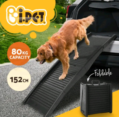 i.Pet Dog Ramp For Car Pet Dog Stairs Steps Ladder Travel Foldable Portable SUV - Bright Tech Home