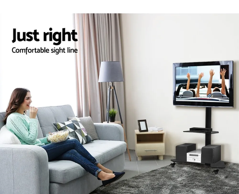 Artiss Floor TV Stand Brakcket Mount Swivel Height Adjustable 32 to 70 Inch - Bright Tech Home