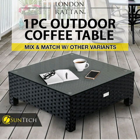 1pc London Rattan Coffee Table Outdoor Wicker Sofa Furniture - Bright Tech Home