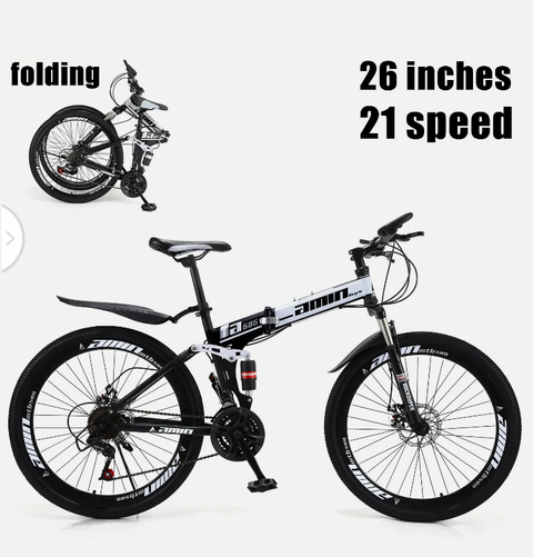 26" 21 Speed MTB Folding Bicycle Unisex Adult Mountain Bike Full Suspension AU - Bright Tech Home