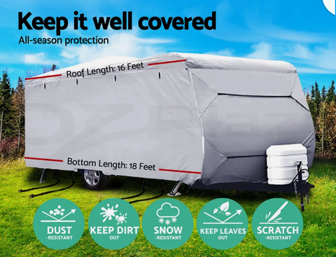 Weisshorn  16-18ft Caravan Cover Campervan 4 Layer Heavy Duty UV Carry bag Covers