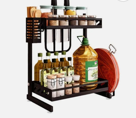 2/3 Tier Kitchen Spice Rack Storage Organizer Seasoning Bottle Stand Shelf Holde - Bright Tech Home