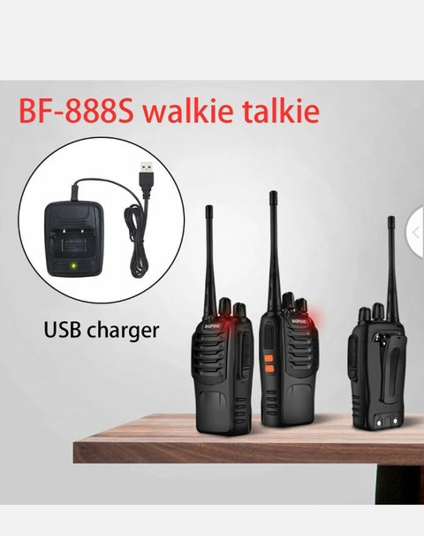 2X Walkie Talkie BF-888S Handheld Two-Way Radio 2W UHF 400-470MHz Rechargeable - Bright Tech Home