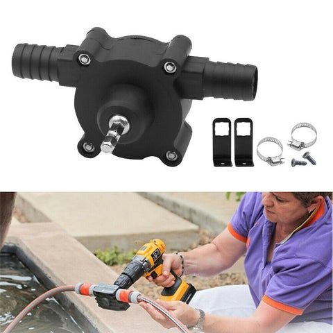 Hand Electric Drill Drive Self Priming Pump Water Oil Transfer Small Pumps Home - Bright Tech Home