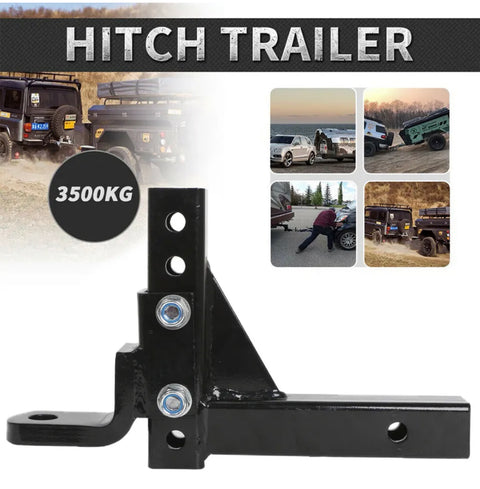 3500KG Adjustable Height Tow Hitch Ball Towbar Drop Mount Tongue Trailer Tow Bar - Bright Tech Home