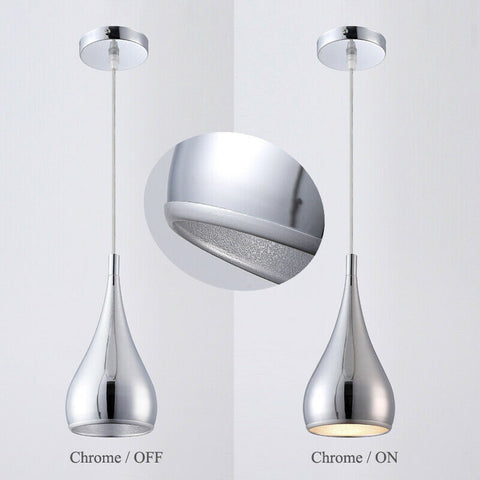 3X Kitchen Pendant Light Silver Ceiling Lamp Modern Chandelier Lighting Bar Lamp - Bright Tech Home