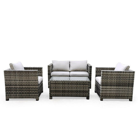 LONDON RATTAN OUTDOOR FURNITURE 4 PC SETTING CHAIRS LOUNGE SET
