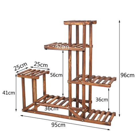 Heavy Duty Large Outdoor Garden Wooden Plant Stand Flower Planting Pots Shelves