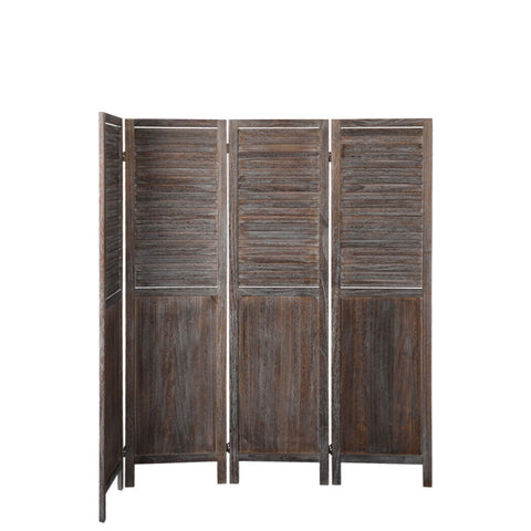 Levede 4/6  Panel Room Divider Folding Screen Privacy Dividers Stand Wood Brown