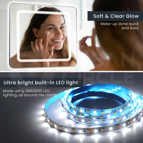 Simplus LED Mirror Bathroom Makeup Wall Mount Vanity Light Decor Anti-fog - Bright Tech Home