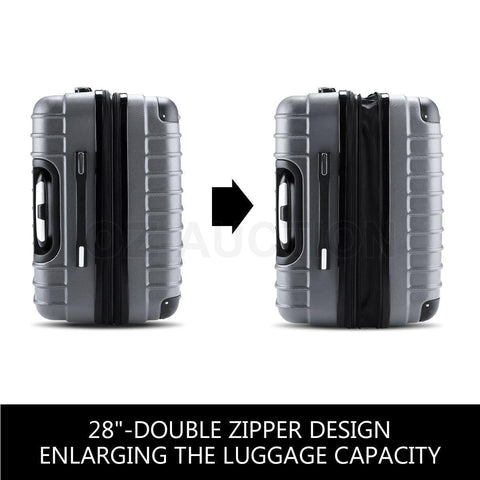 3PCS Luggage Suitcase Trolley Set TSA Carry Bag Travel Hard Case Lightweight - Bright Tech Home