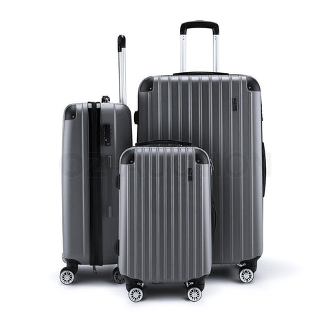 3PCS Luggage Suitcase Trolley Set TSA Carry Bag Travel Hard Case Lightweight - Bright Tech Home