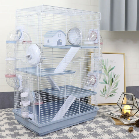 4 Level Hamster Cage Pet Mice Mouse Rat Cage Gerbil Play House Feeder 70x46x29cm - Bright Tech Home