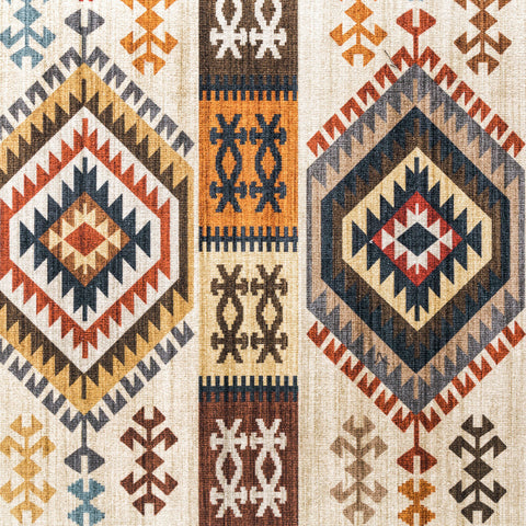 Multi Color Floor Rug Soft Dense Diamond Kilim Carpet Washable Non Slip 160x230