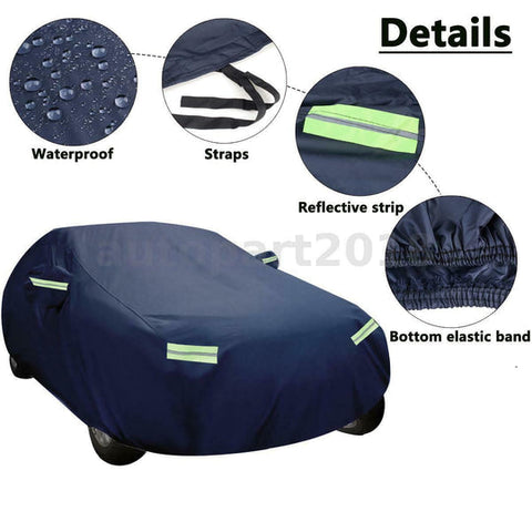 Waterproof Outdoor Full Car Cover Thick Dust Rain Sun UV Resistant  Protection