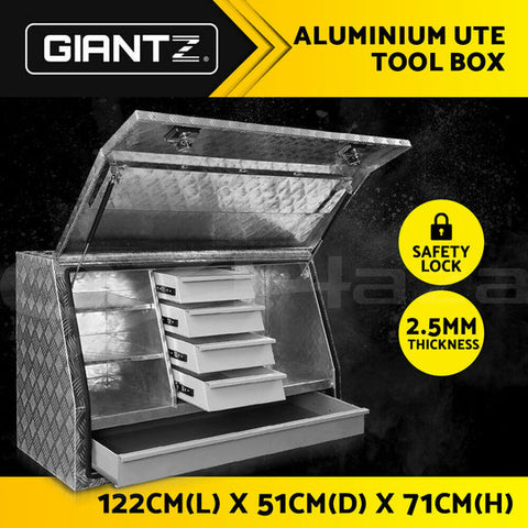 Giantz Aluminium Toolbox Ute Tool Box Drawers Storage Truck Canopy Trailer Locks