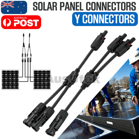 1 Pair Solar Y Connector Cable Plug Inline Solar PV Panel IP67 2 connection AU - Bright Tech Home