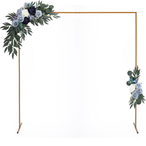 Gold 2M Square Wedding Arch Backdrop Stand Party Flower Decoration Background