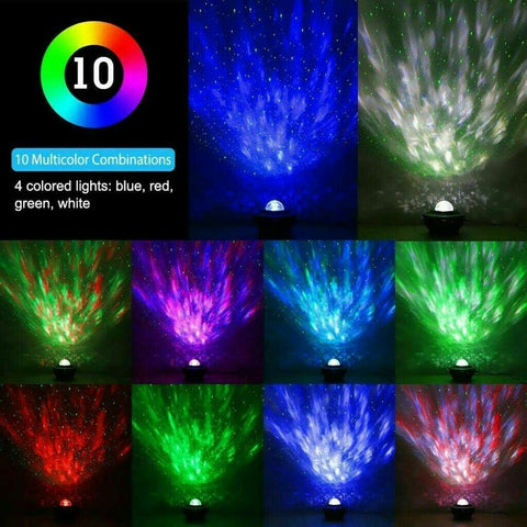 LED Galaxy Starry Night Light Projector Ocean Star Sky Party Baby Kids Room Lamp - Bright Tech Home
