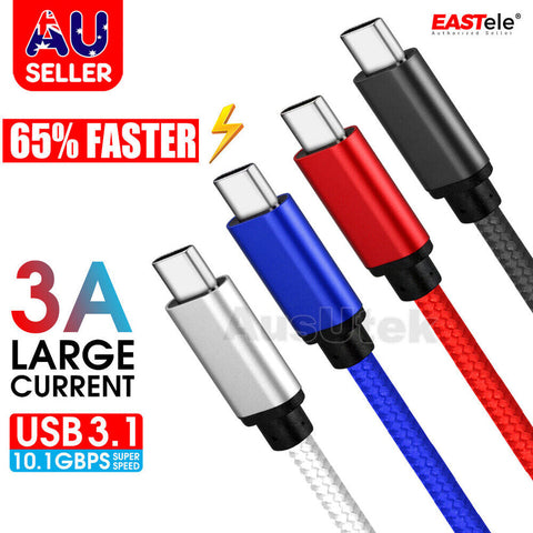 USB-C 3.1 Type C Data Cable Fast Charge For Samsung S22 S21 S20 Ultra S10 S9 S8(2M)