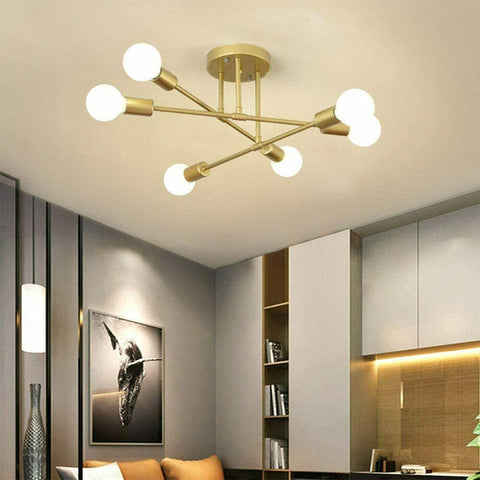 NEW Modern Brass 6 Heads LED Chandelier Pendant Lighting Creative Ceiling Lights - Bright Tech Home