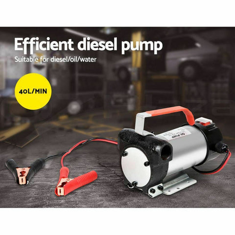 12V Diesel Transfer Pump Extractor Oil Fuel Electric Bowser Auto Car DC Giantz - Bright Tech Home
