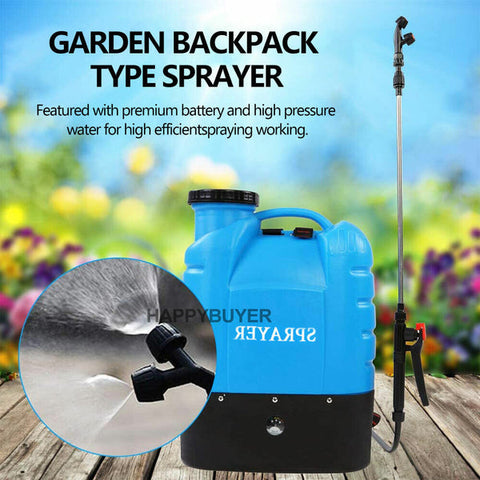16L Electric Rechargeable Battery Weed Sprayer Backpack Pump Spray Farm Garden - Bright Tech Home
