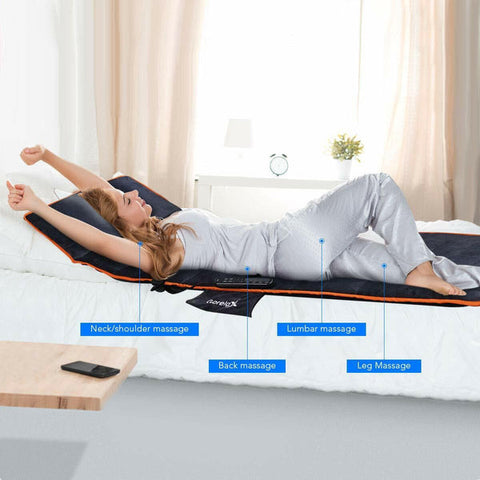 Giantex Massage Mat 10 Motor Vibration Massager Pad Heat Relief Full Body