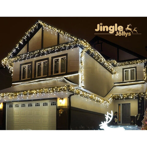 Jingle Jollys 30M Christmas Icicle Lights String Light Outdoor Xmas Lamp Warm