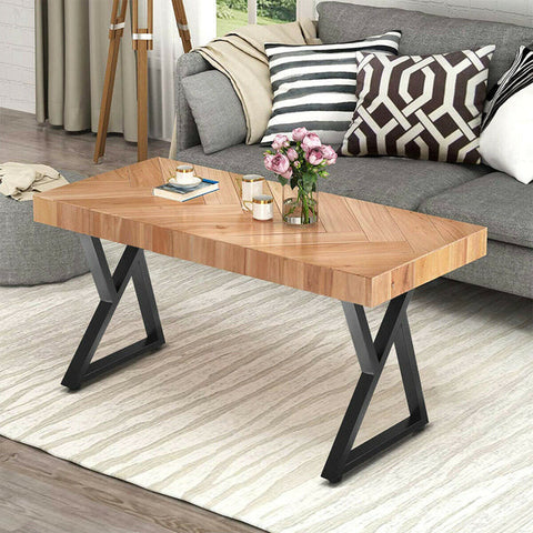 2PCS Coffee Dining Table Legs Steel Metal Industrial Vintage Bench 450MM Black - Bright Tech Home