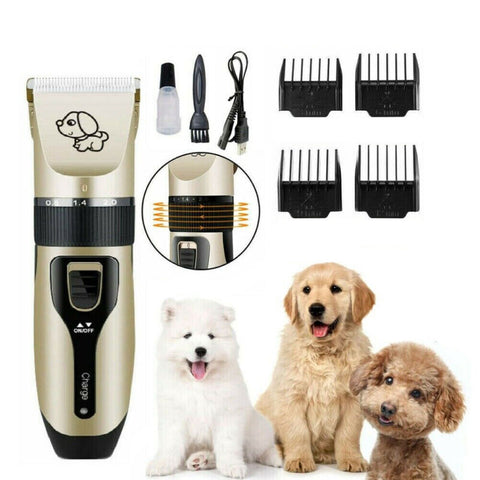 Dog Electric Clipper Comb Set Hair Trimmer Blade Cat Pet Grooming Horse Cordless - Bright Tech Home