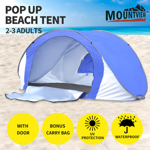 Mountview Pop Up Tent Beach Camping Tents 2-3 Person Hiking Portable Shelter - Bright Tech Home