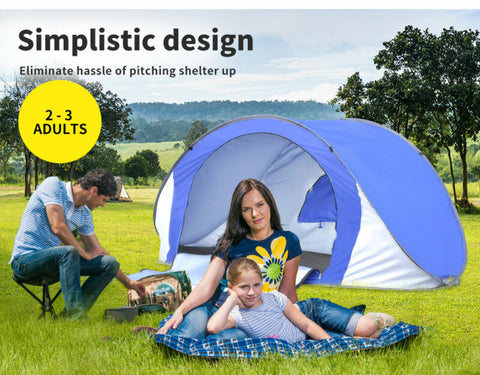 Mountview Pop Up Tent Beach Camping Tents 2-3 Person Hiking Portable Shelter - Bright Tech Home