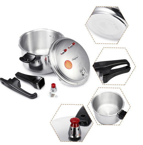 5L Aluminum alloy Pressure Cooker Commercial Cookware Soup Stock Po - Bright Tech Home