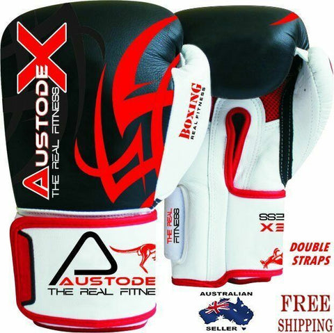 Austodex Boxing Sparring Gloves MMA Punch Bag Mitt UFC Fight Training 8oz-16oz