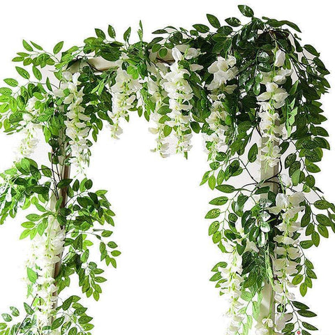 4X7FT Artificial Wisteria Vine Garland Plant Foliage Trailing Flower*Home Decor - Bright Tech Home